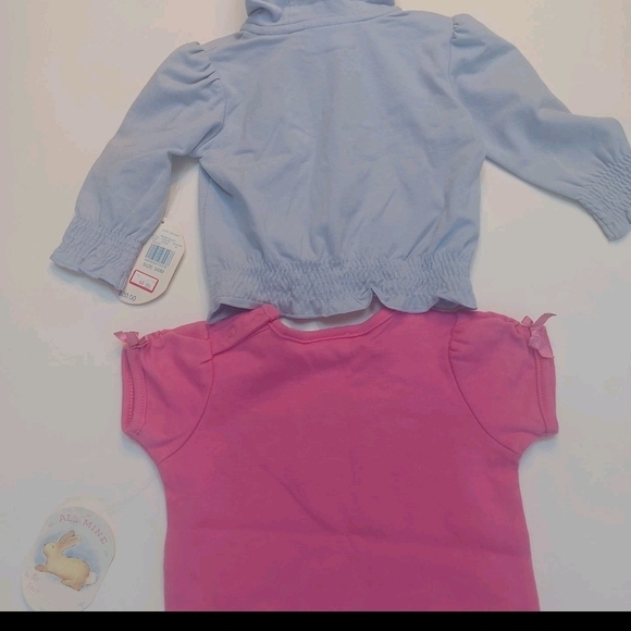 All Mine Vintage Lot Of 2 Baby Clothes Cotton Jacket And Shirt NWT 3/6M & 6/9M - Picture 4 of 4